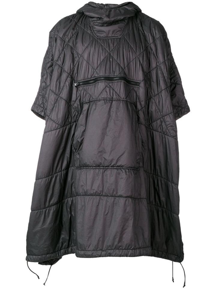 Stone Island Quilted Poncho Coat - Grey