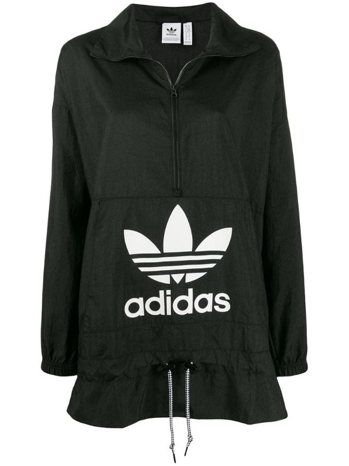 Adidas Logo Print Windbreaker - Black