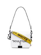 Off-white Bulldog Clip White Leather Shoulder Bag