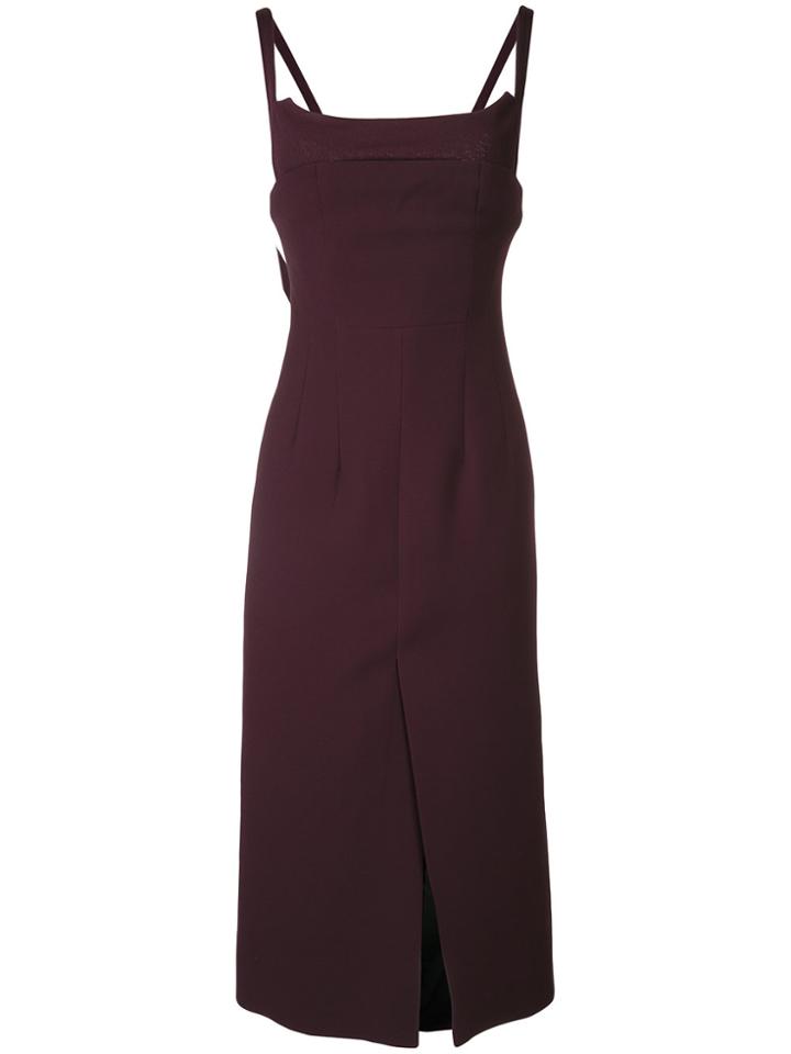 Christopher Esber Ribbed Inner Contoured Midi Dress - Pink & Purple