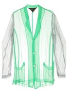 Comme Des Garçons Vintage Sheer Long-sleeved Shirt - Green