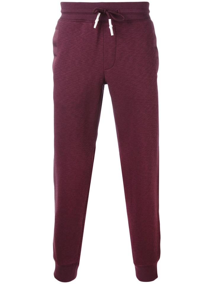 Armani Jeans - Cuffed Sweatpants - Men - Cotton/spandex/elastane - S, Pink/purple, Cotton/spandex/elastane
