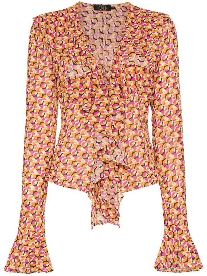 De La Vali Tangerine Blouse - 003 Circle Print