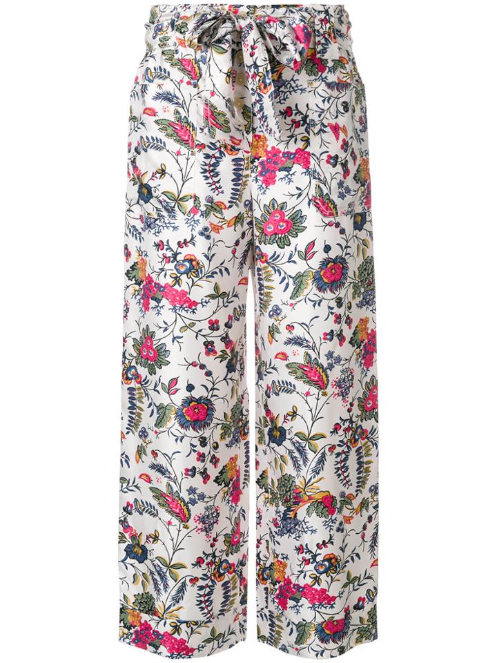 Tory Burch Gabriella Cropped Trousers - White