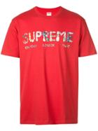 Supreme Jewelled Logo Print T-shirt - Red
