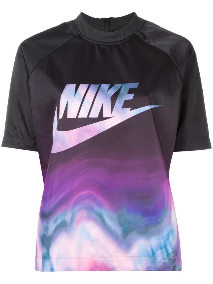 Nike Patterned Logo Print T-shirt, Women's, Size: Medium, Polyester