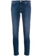 7 For All Mankind Studded Skinny Jeans - Blue