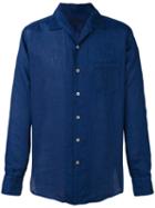 The Gigi - Striped Shirt - Men - Linen/flax - 40, Blue, Linen/flax