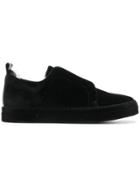 Pierre Hardy Laceless Velvet Sneakers - Black
