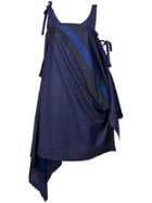 132 5. Issey Miyake Flat Stripe Strap Dress - Blue