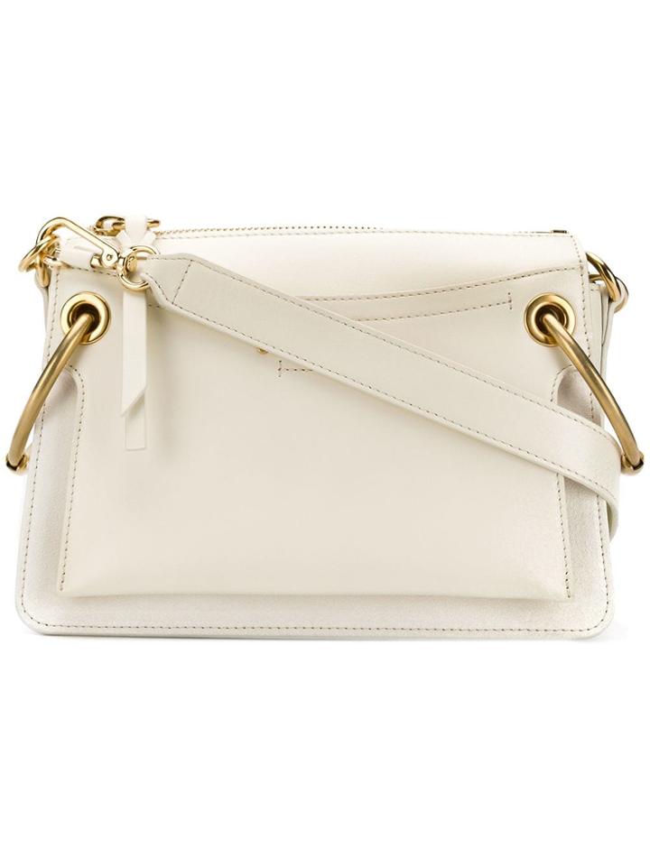 Chloé Small Roy Shoulder Bag - White
