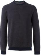 Zanone Loose-fit Longsleeves Sweater - Blue