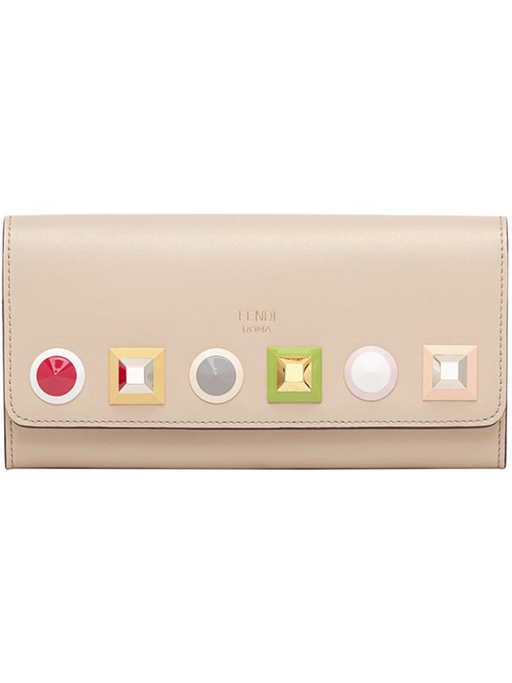 Fendi Continental Rainbow Wallet - Nude & Neutrals