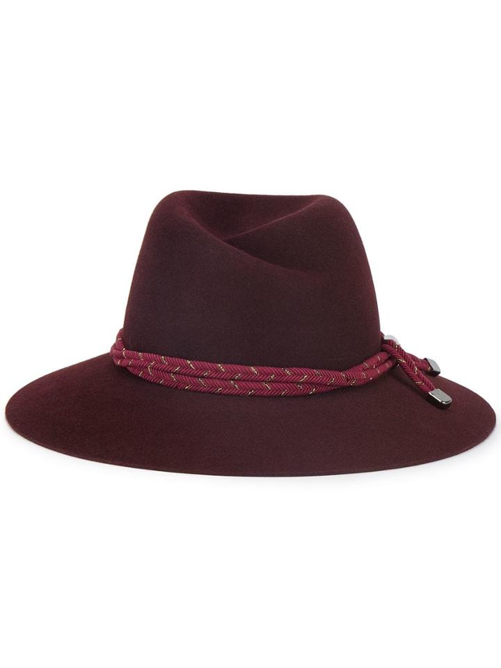 Maison Michel Purple Virginie Rope Band Rabbit Felt Hat