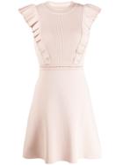 Sandro Paris Ruffled Sleeveless Dress - Neutrals