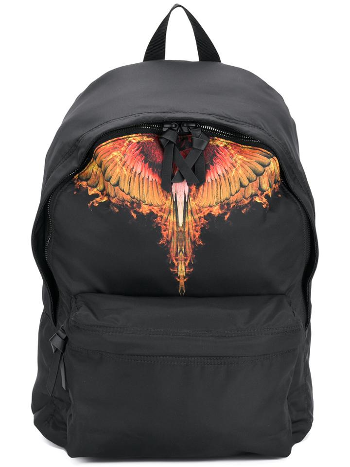 Marcelo Burlon County Of Milan Flames Backpack - Black