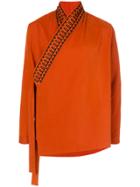 Damir Doma Embroidered Crossover Shirt - Yellow & Orange