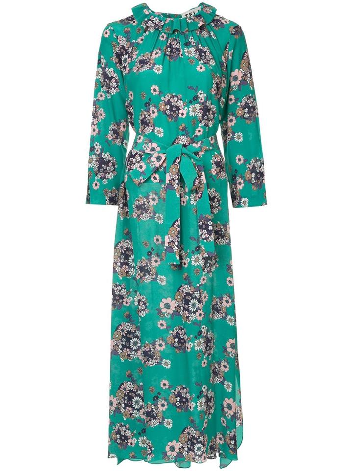 Teija Floral Printed Dress - Green