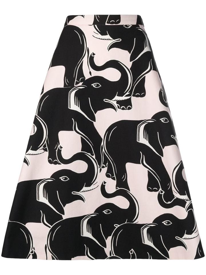 Lanvin Geometric Print Skirt - Black