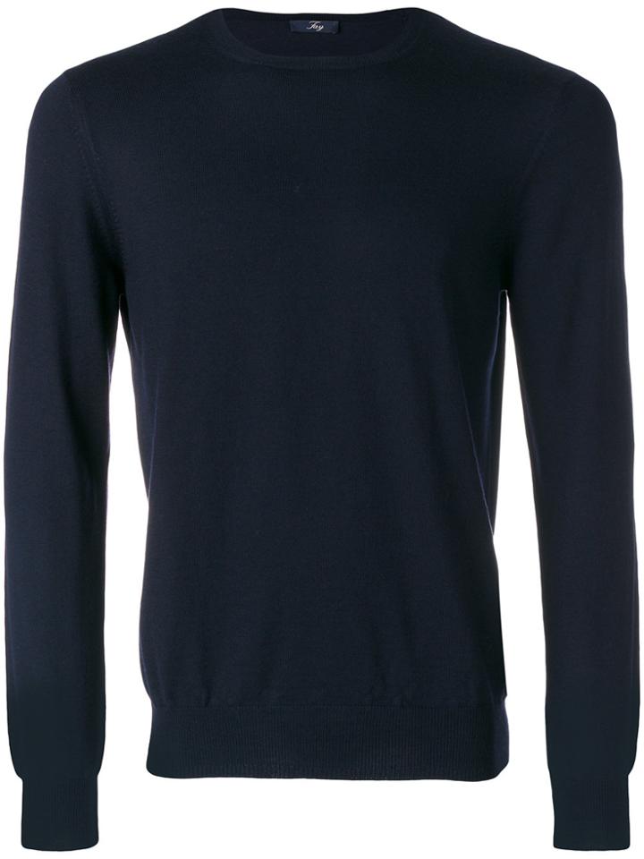Fay Crew-neck Jumper - Blue