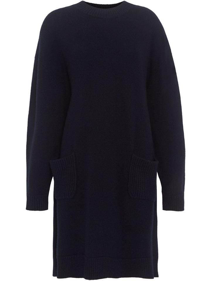 Burberry Long-sleeve Sweater Dress - Blue