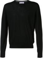 Brunello Cucinelli V-neck Sweater, Men's, Size: 52, Black, Cashmere/wool