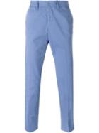 Aspesi Slim Fit Chinos, Men's, Size: 46, Blue, Cotton/spandex/elastane
