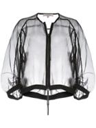 Dorothee Schumacher Silk Sheer Cropped Jacket - Black