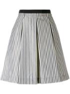Moncler - Striped Full Skirt - Women - Cotton/polyamide - 42, Nude/neutrals, Cotton/polyamide