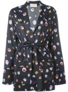 Christopher Kane 'ditsy' Satin Jacket, Women's, Size: 42, Black, Viscose