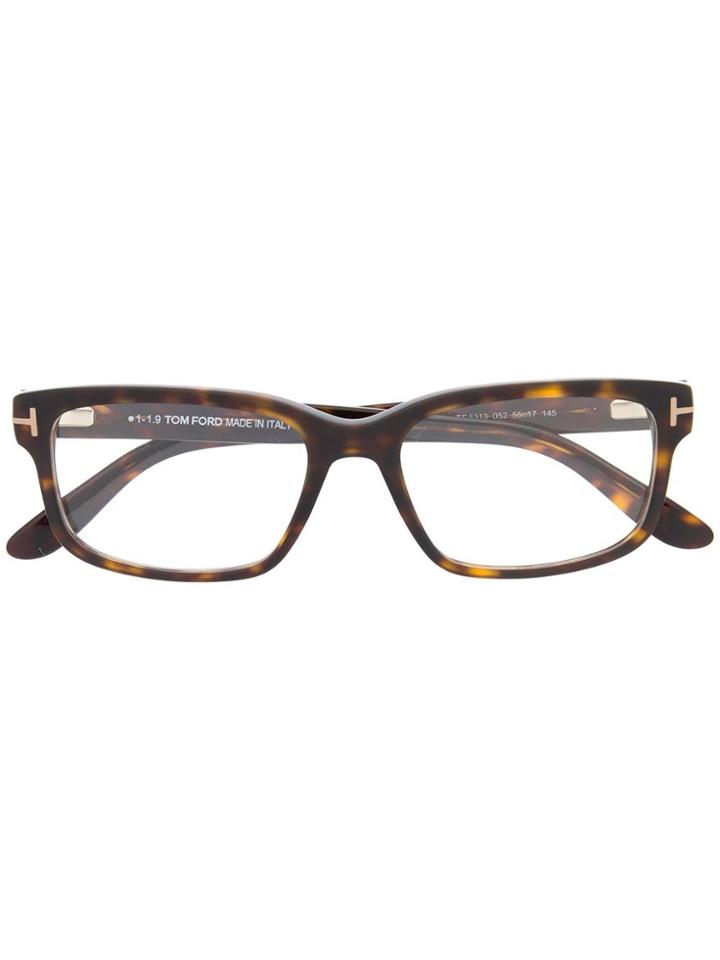 Tom Ford Eyewear Square Shaped Glasses - Brown