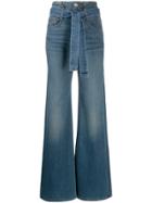 Veronica Beard Tie-waist Jeans - Blue