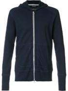 Wings+horns Zipped Hoodie, Men's, Size: Small, Blue, Cotton
