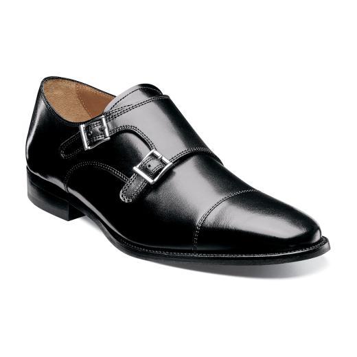 Sabato Florsheim Men's Sabato Cap Toe Leather Dress Monk Strap