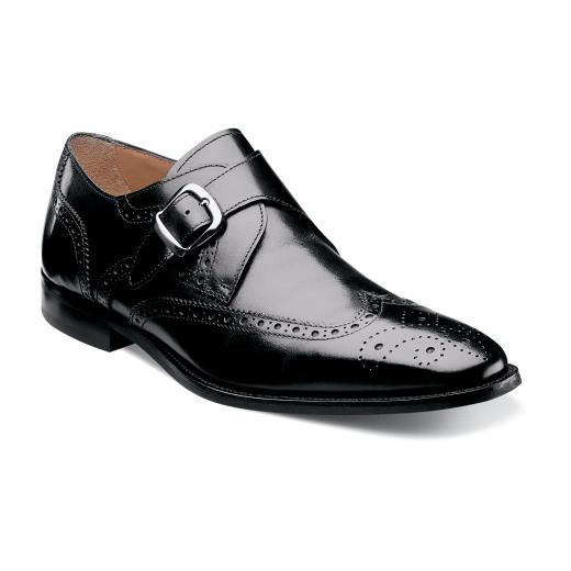 Sabato Florsheim Men's Sabato Wingtip Leather Dress Monk Strap