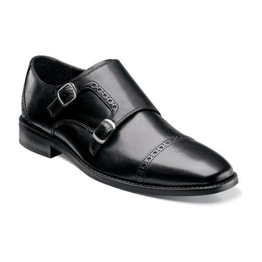 Castellano Florsheim Men's Castellano Cap Toe Leather Dress Monk Strap