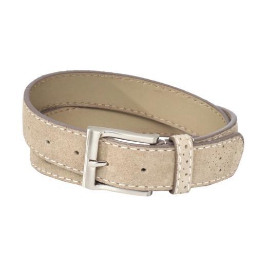 Clark Florsheim Suede Belt Sand