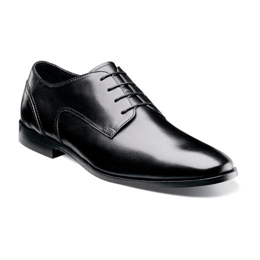 Jet Florsheim Men's Jet Plain Toe Leather Dress Oxford