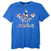 Adidas Originals Geometic Trefoil T-shirt - Mens - Blue Bird