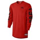 Nike Bb Pivot Long Sleeved Print T-shirt - Mens - University Red/black