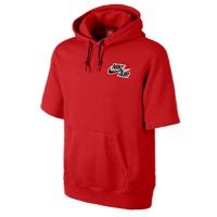 Nike Air Pivot Short Sleeve Hoodie - Mens - University Red/black