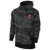 Nike Aw77 Full Zip Hoodie Aop Speed Stripe - Mens - Black