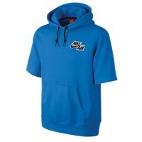 Nike Air Pivot Short Sleeve Hoodie - Mens - Light Blue Lacquer/black