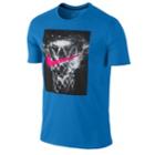 Nike Galaxy Net T-shirt - Mens - Light Blue Lacquer/pink Power/black