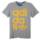 Adidas Originals Wrap Logo T-shirt - Mens - Core Heather/collegiate Gold