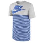Nike Mesh Stripe T-shirt - Mens - Birch Heather/game Royal