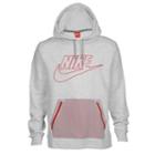 Nike Hybrid Po Hoodie - Mens - Birch Heather/university Red/pure Platinum