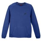 Nike Tech Fleece Crew - Mens - Deep Royal Heather/game Royal/black