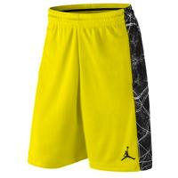 Jordan Aj Flight Pattern Shorts - Mens - Vibrant Yellow/black