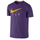 Nike Fly Graphic T-shirt - Mens - Court Purple/university Gold